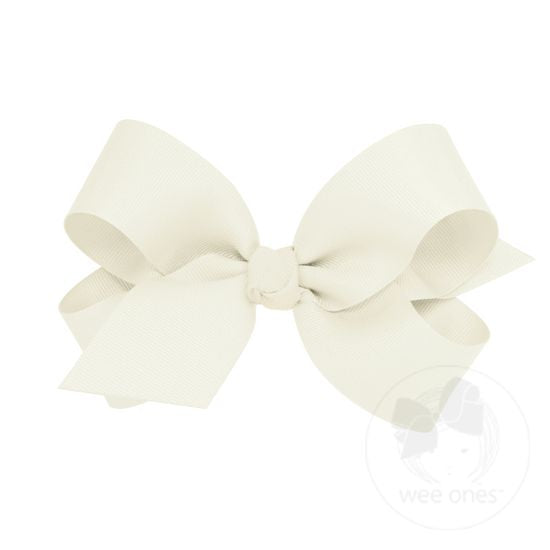 WEE ONES Girl Large Classic Grosgrain Fabric Hair Bow