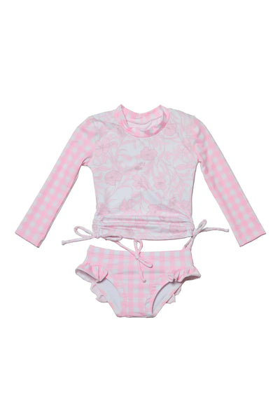 SUBMARINE Baby Shady Just Pink LS Rashie Bikini Set 