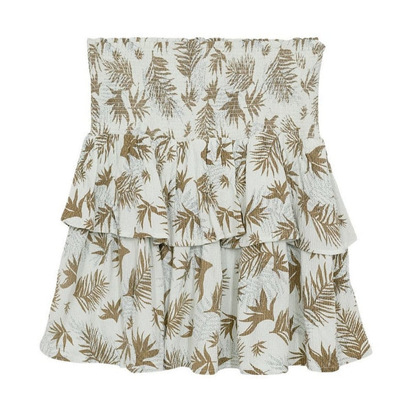 DESIGNERS REMIX Girl G Hanna Olive Palm Print Mini Skirt