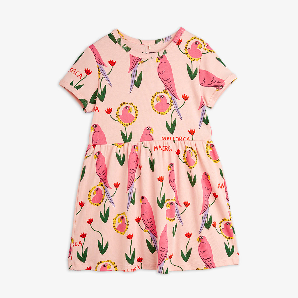 MINI RODINI Girls Parrots Dress