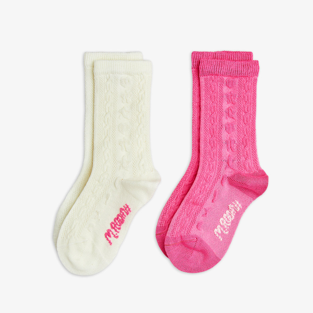 mini rodini Kids Textured 2-Pack Socks 