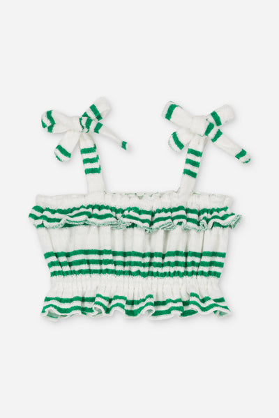 WE ARE KIDS Girl Alba Terry Green Sporty Stripes Top