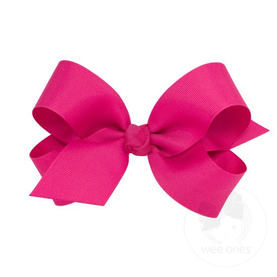 WEE ONES Girl Large Classic Grosgrain Fabric Hair Bow 2