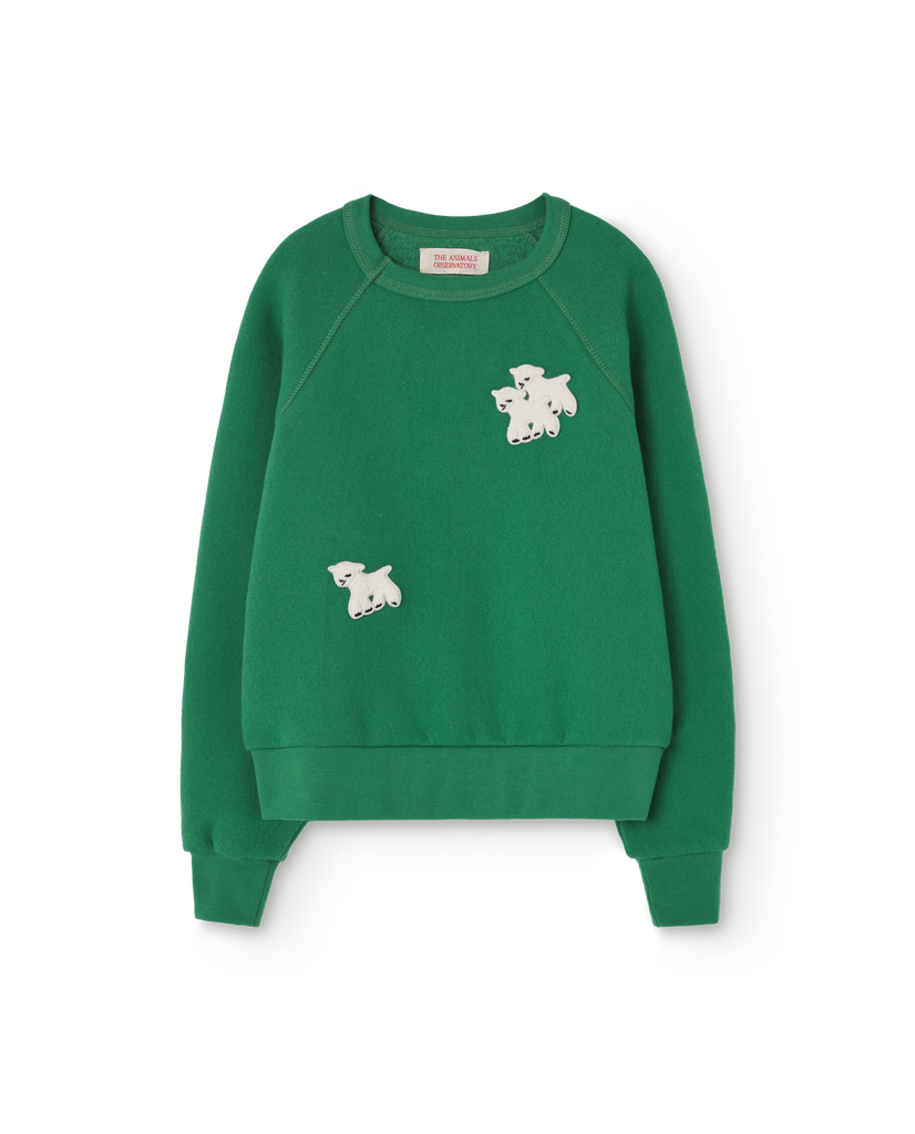 THE ANIMAL OBSERVATORY Kids Shark Green Sweatshirt