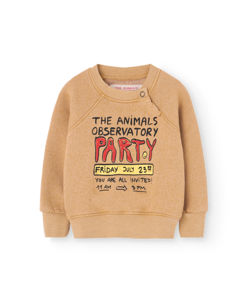 THE ANIMAL OBSERVATORY Baby Jackal Brown Sweatshirt 1