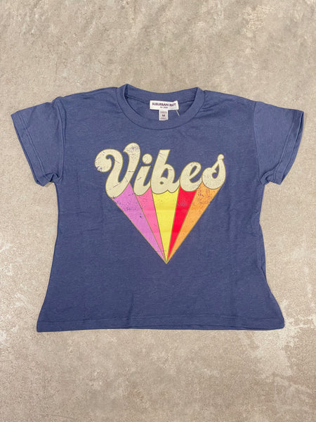 SUB_URBAN RIOT Girl Vibes Boxy Crop Navy Tee