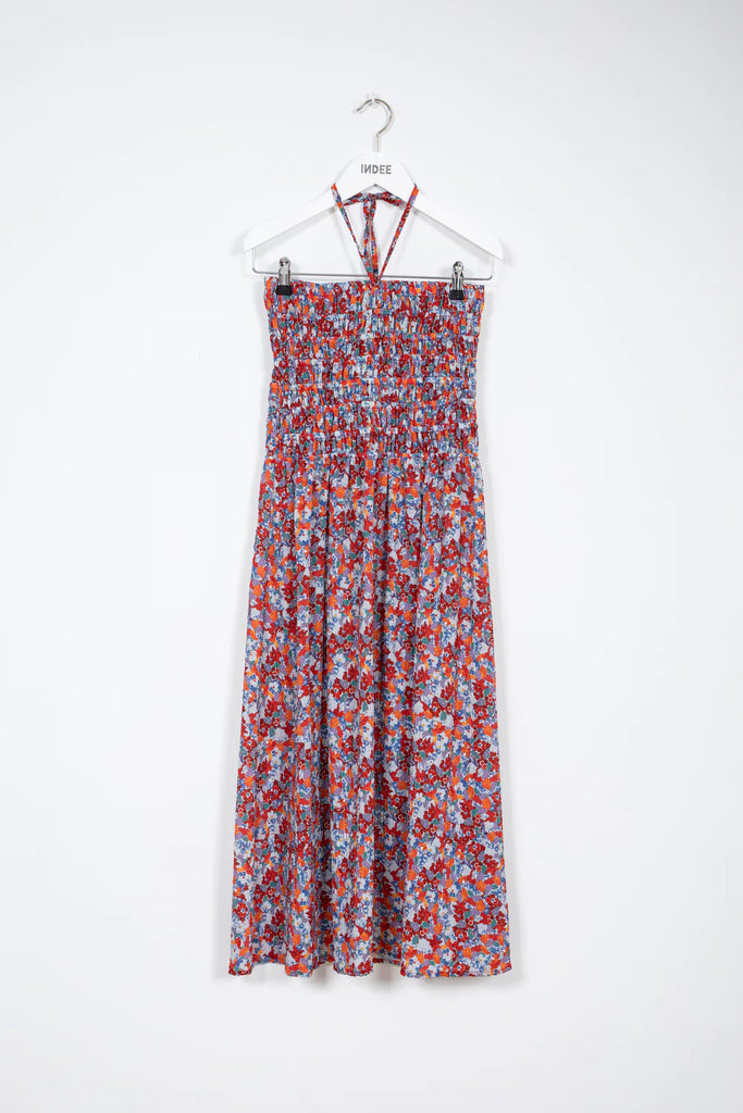 INDEE Girl Puglia Printed Tropical Blue Dress / Long Skirt