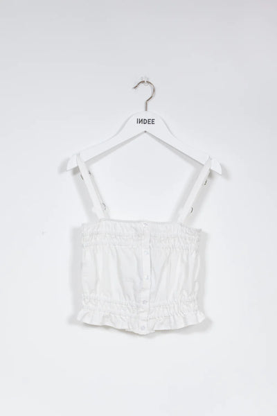 INDEE Girl Palissandre Fancy Thin Strap Off White Top