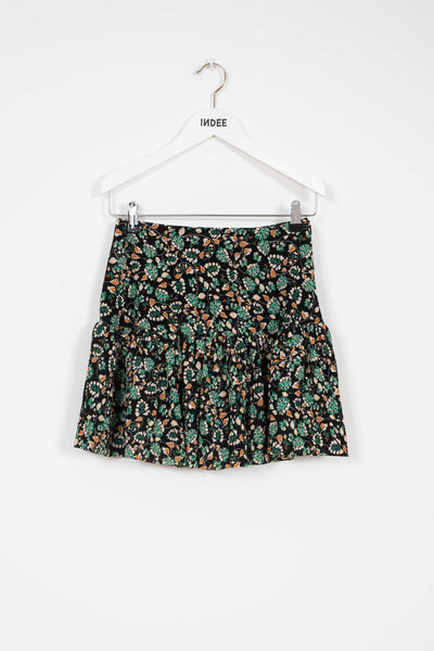 Girl Rennes Short Skirt Indee, flower print ruffled skirt