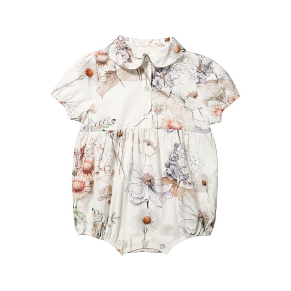 Baby White Floral Romper No. 844 18