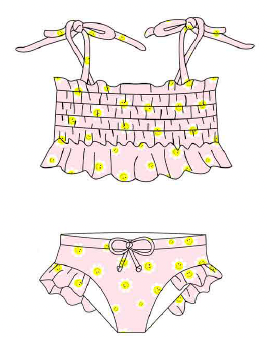 SUBMARINE Baby Mini Kini Happy Daisy Bikini Set