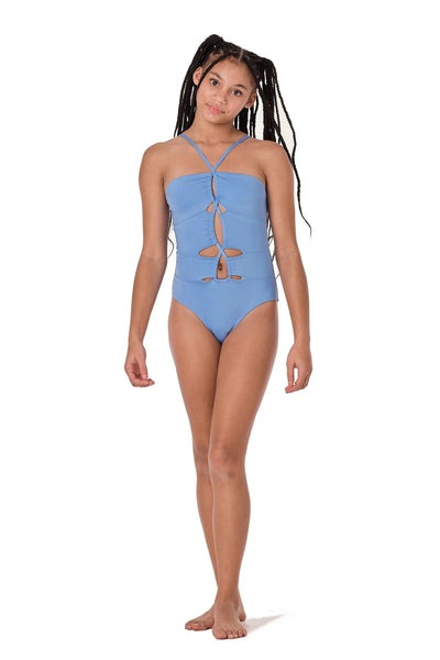 SUBMARINE Girl Circle Back Orchid One Piece Swimsuit