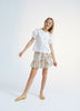 THE NEW SOCIETY Girl Silver Print Skirt