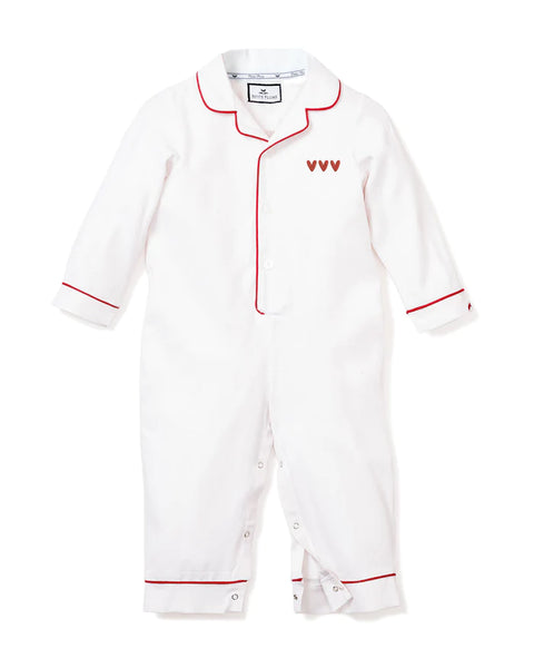 PETITE PLUME Baby Valentine's Limited Edition - Romper with Heart Embroidery