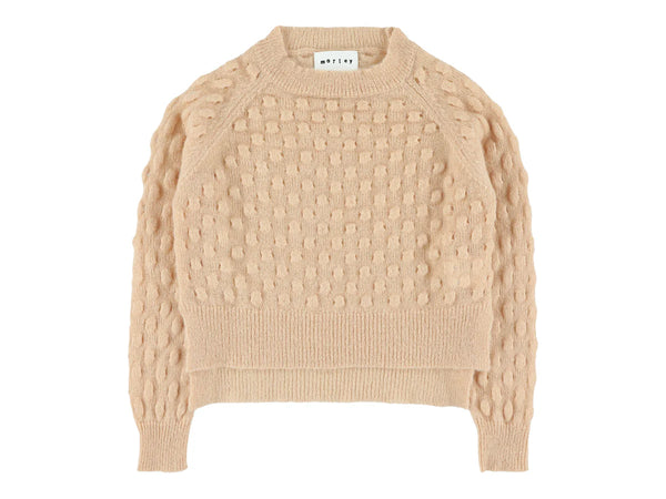 MORLEY Girl Vicky Waffle Blush Cropped Cardigan