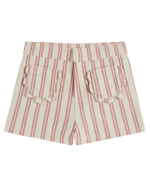 Girl Rose Pink Striped Shorts EMILE & IDA