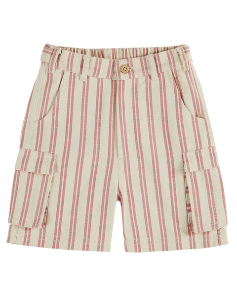 Boy Pink Stripe Cargo Shorts Emile & ida