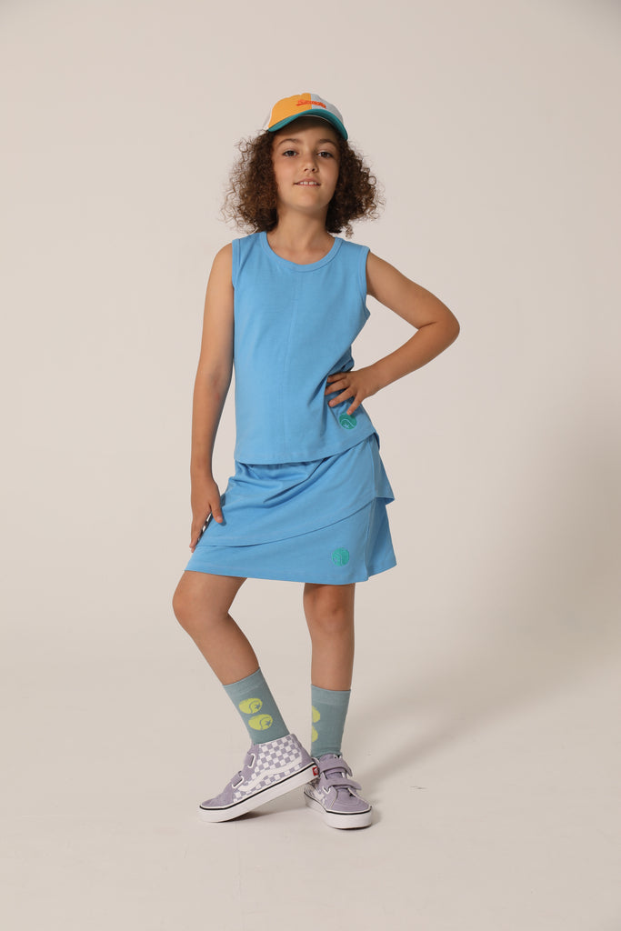 RAQUETTE Baseline Azure Blue Tennis Skirt 2