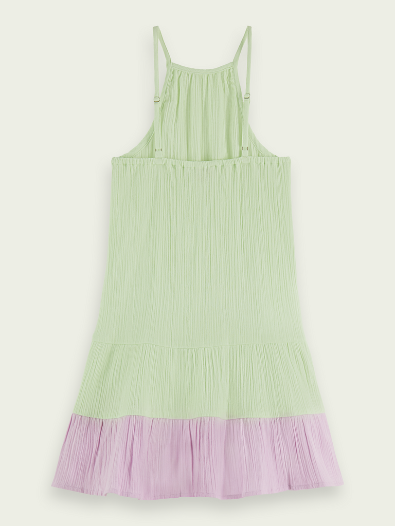 Girl Crinkle Cotton-Linen A-Line Dress 7