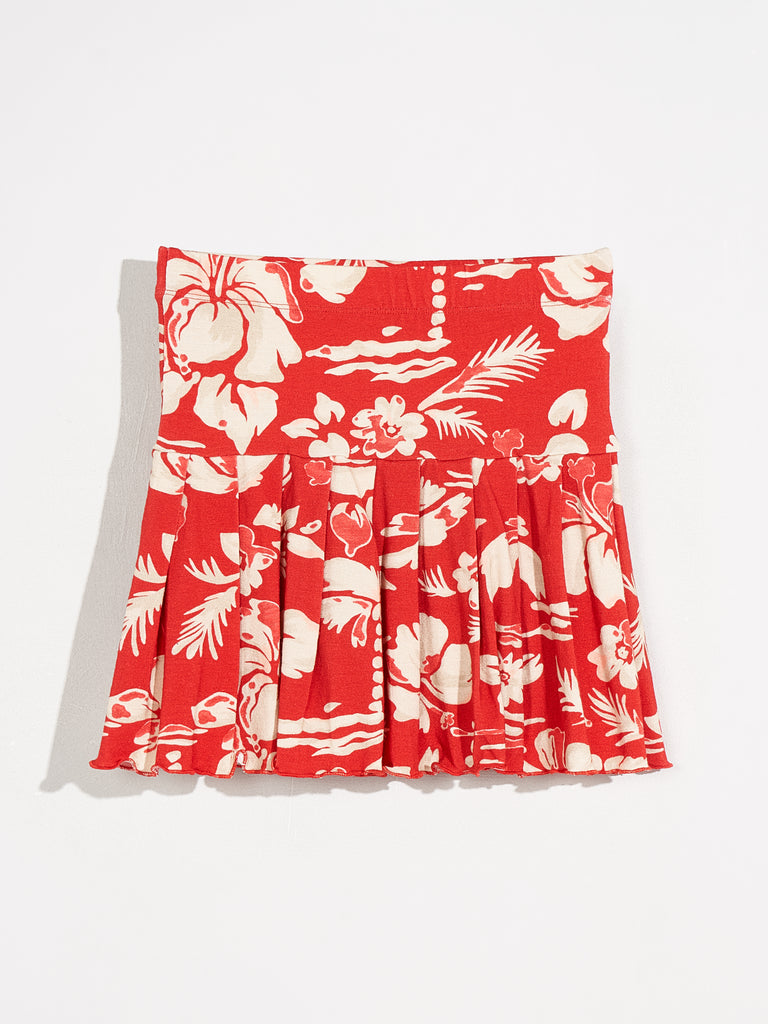 BELLEROSE Vista Red Flower Print Skirt